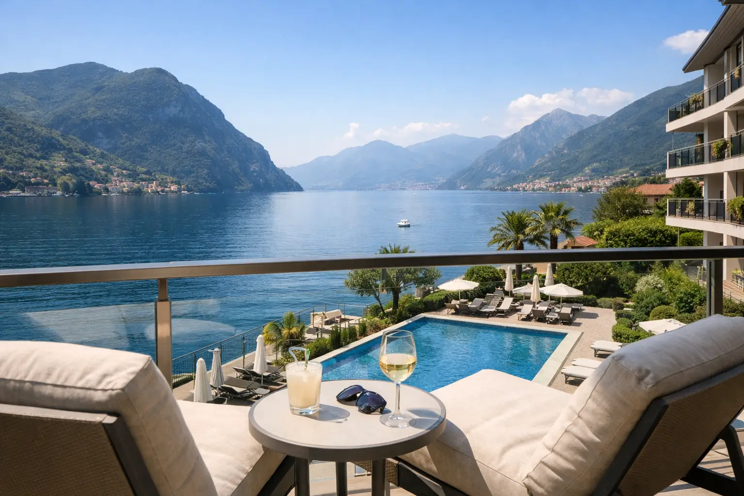 Hotel am Iseosee mit Seeblick finden