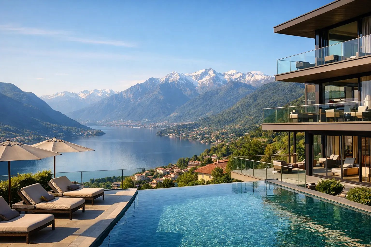 Hotel mit Panoramablick in Norditalien