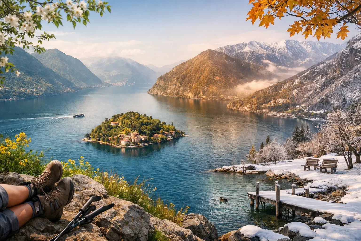 Que faire près du lac d’Iseo en toute saison