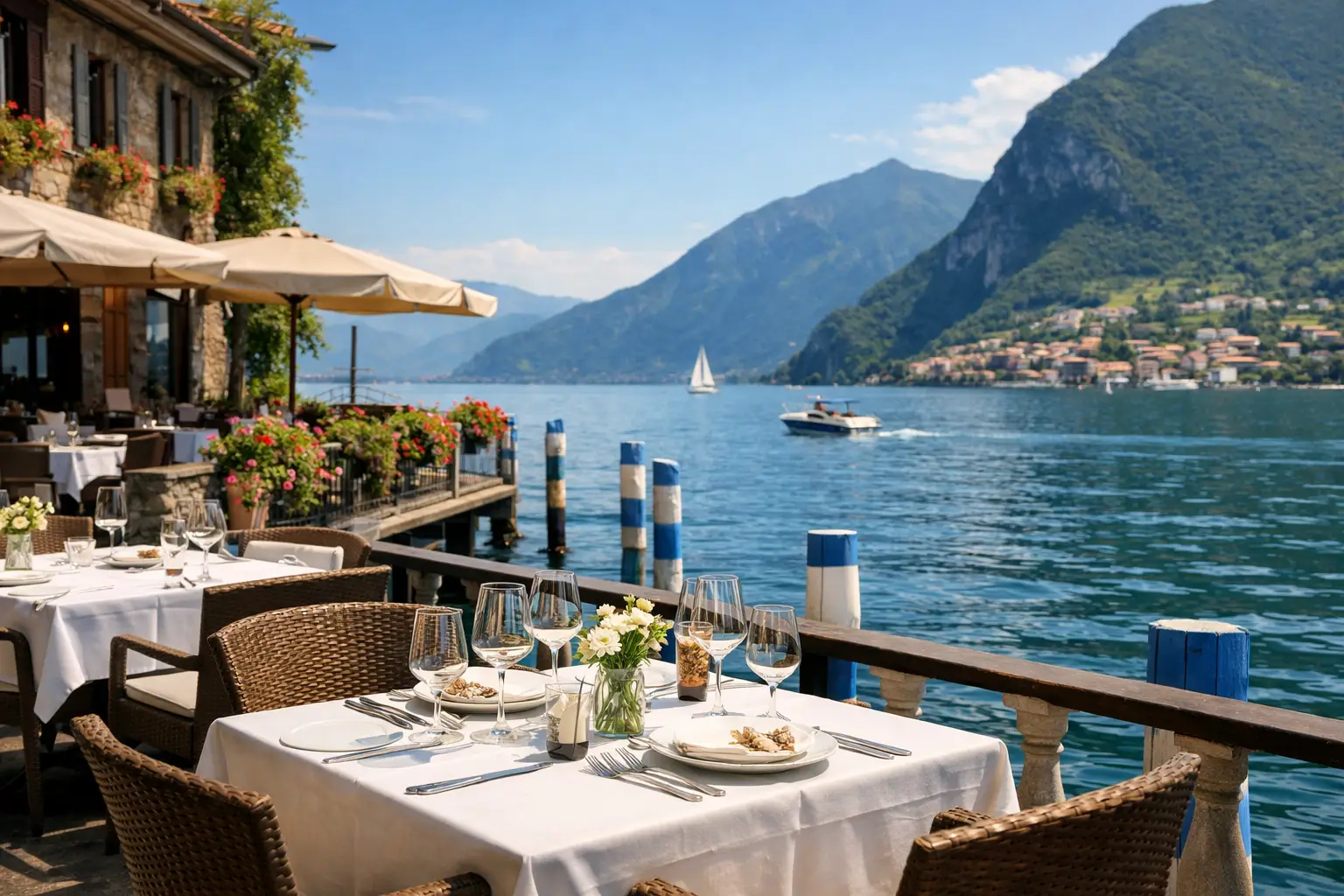 Restaurant traditionnel au lac d’Iseo